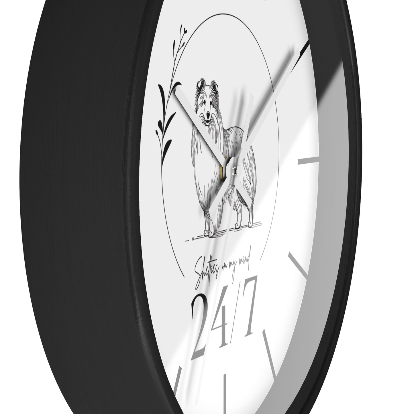 Wall Clock shetland sheepdog 24/7