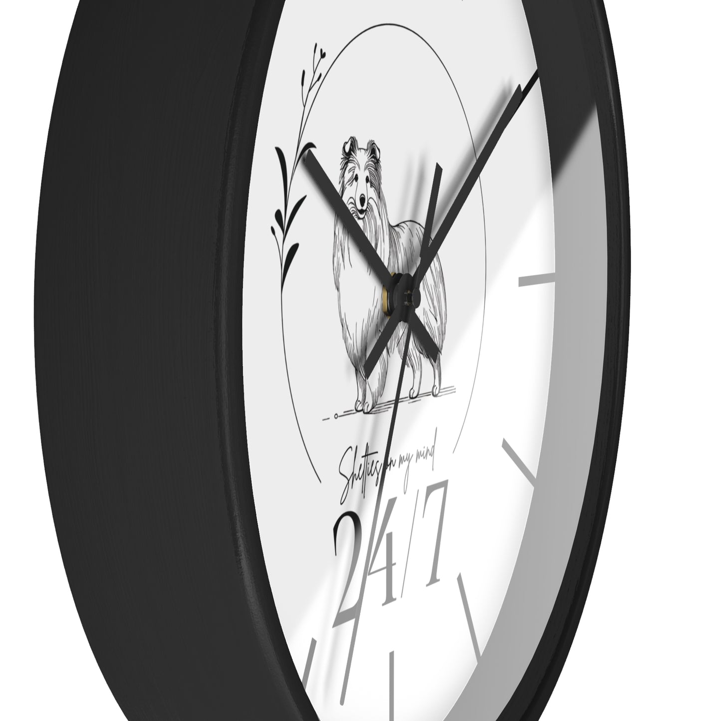 Wall Clock shetland sheepdog 24/7