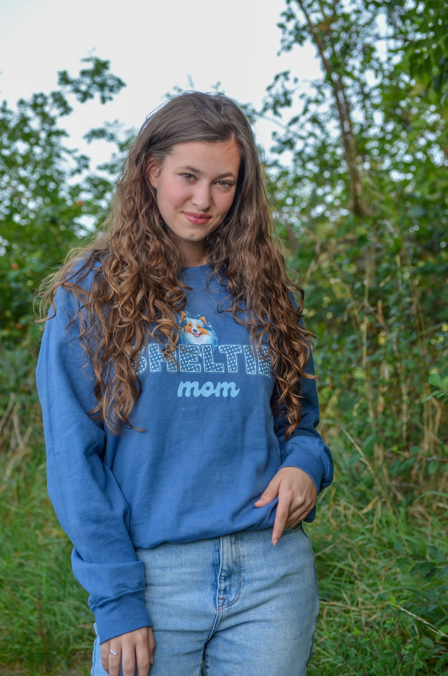 Unisex Sweatshirt Sheltie Mom Blue Merle