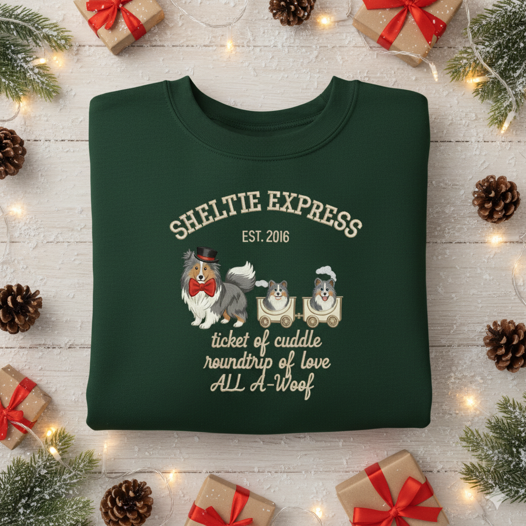 Unisex Sweatshirt Sheltie Express Blue Merle