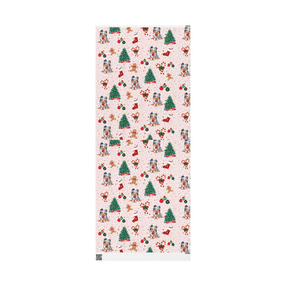 Blue Merle Christmas Wrapping Papers