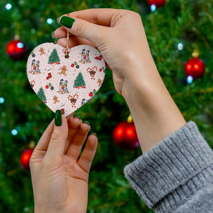 Blue Merle Ceramic Ornament - 4 shapes