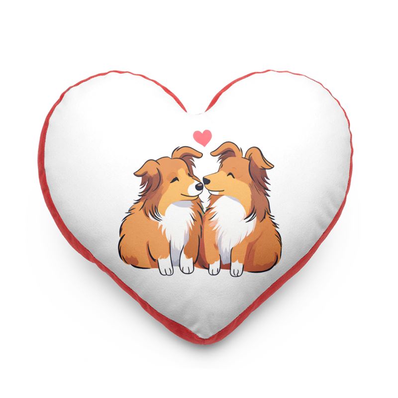 Flora & Rosa heart pillow - Sheltie Connect