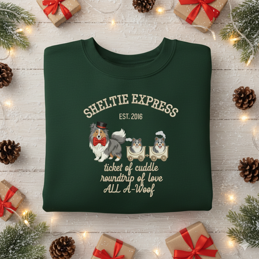 Unisex Sweatshirt Sheltie Express Blue Merle