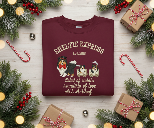 Unisex Sweatshirt Sheltie Express Tricolor