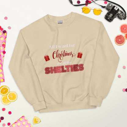 All I Want for Christmas are Shelties Sweatshirt – Red