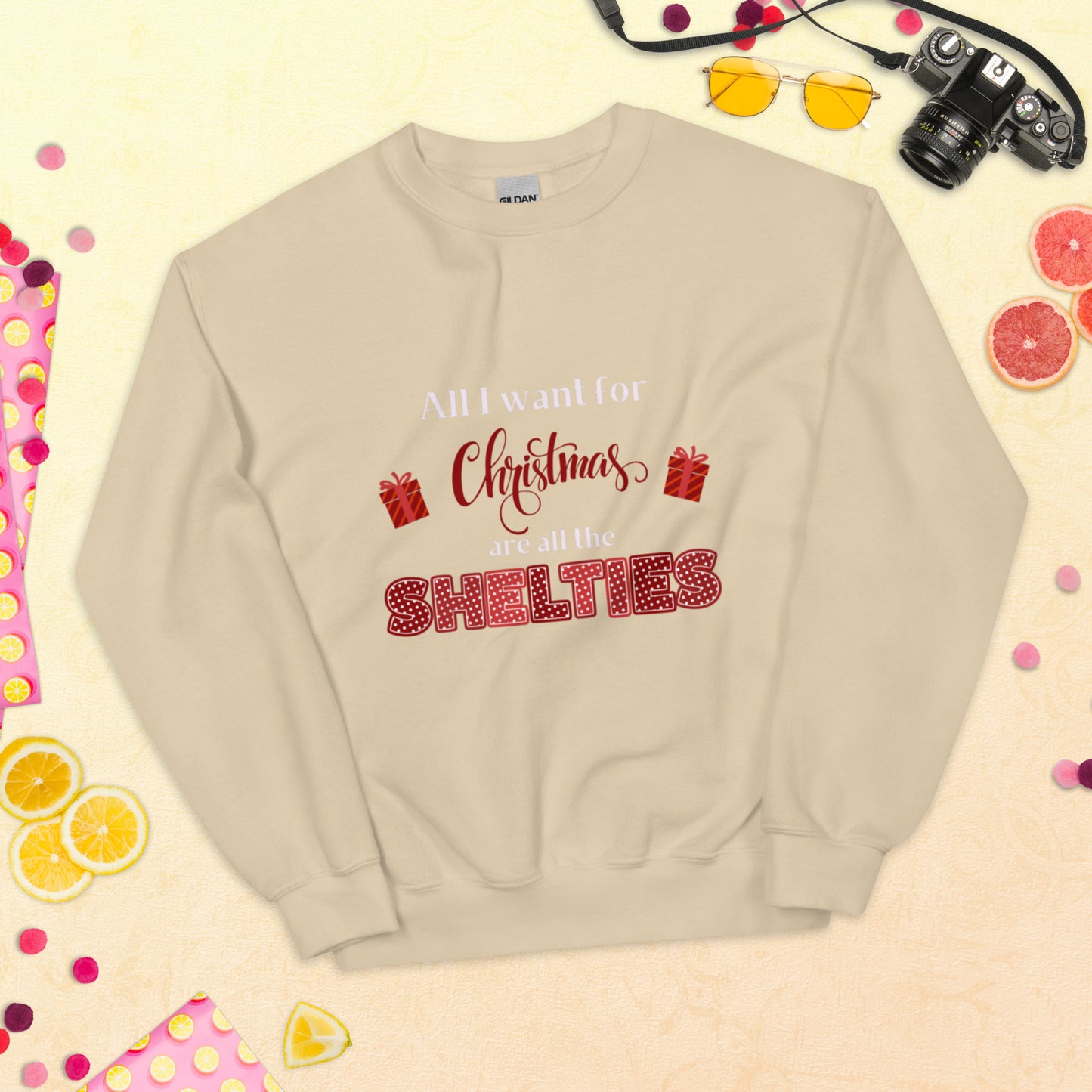 All I Want for Christmas are Shelties Sweatshirt – Red