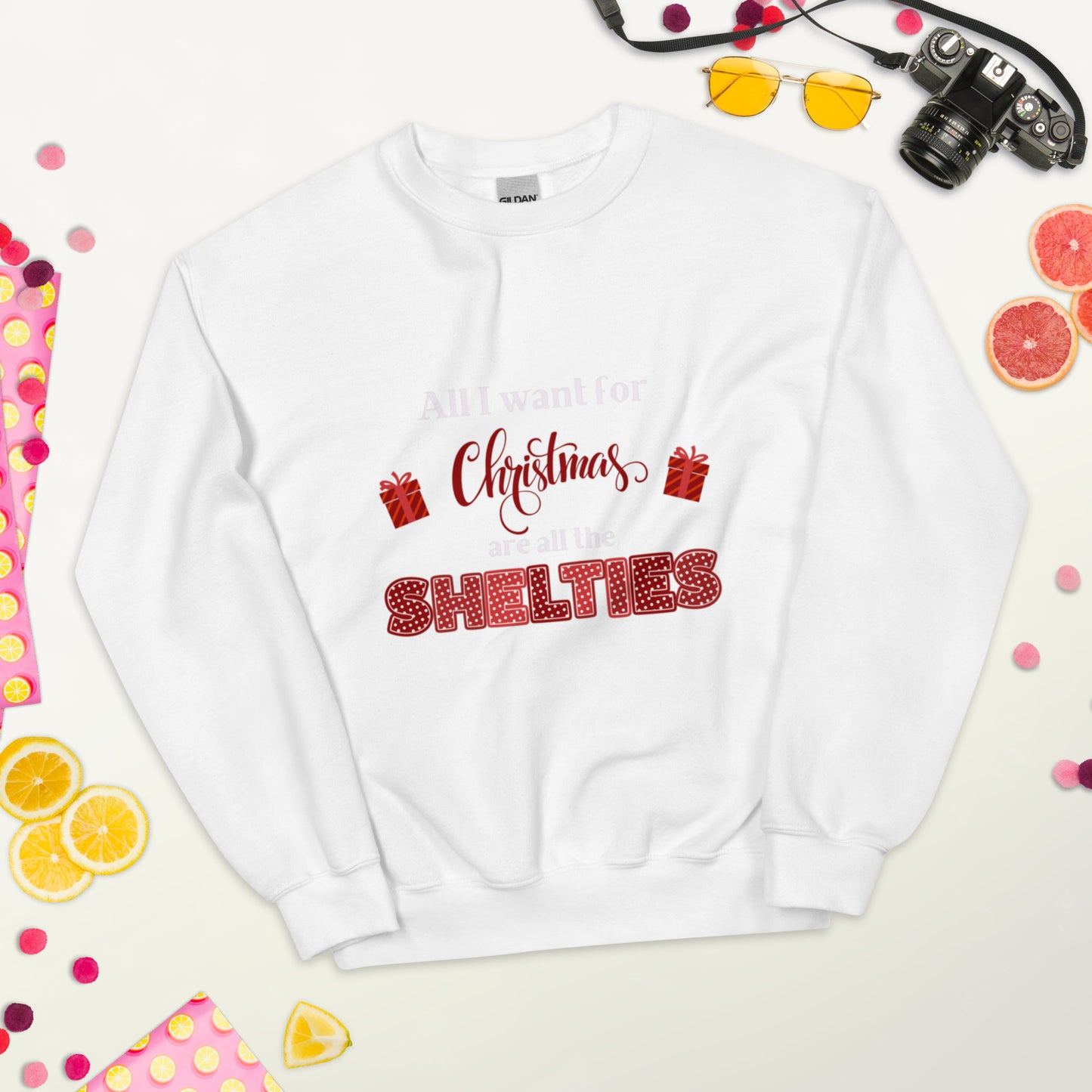 All I Want for Christmas are Shelties Sweatshirt – Red