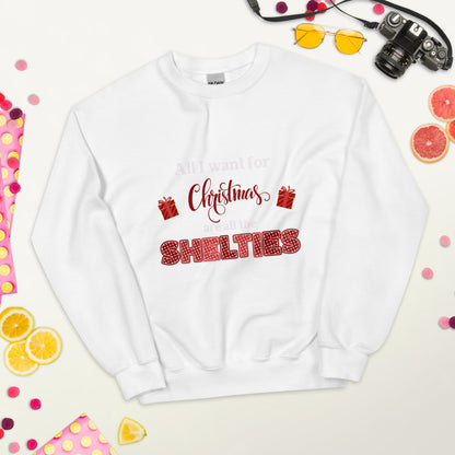 All I Want for Christmas are Shelties Sweatshirt – Red