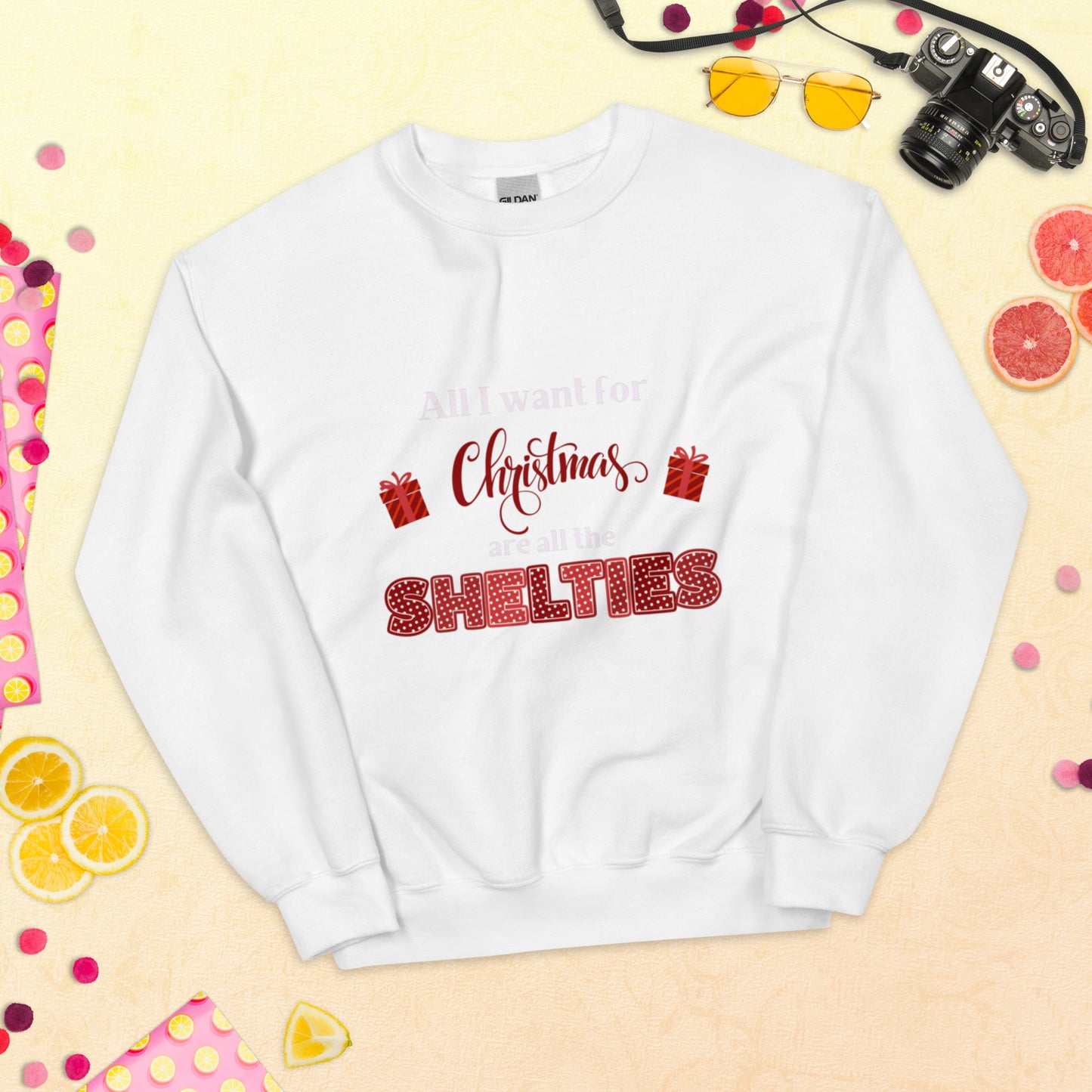 All I Want for Christmas are Shelties Sweatshirt – Red