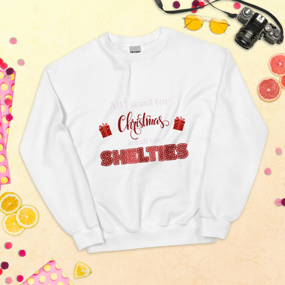 All I Want for Christmas are Shelties Sweatshirt – Red