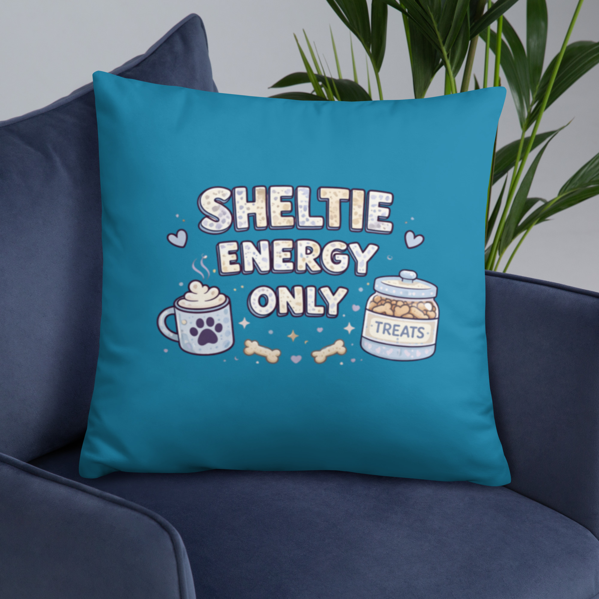 Sheltie Pillow Blue - Image 3