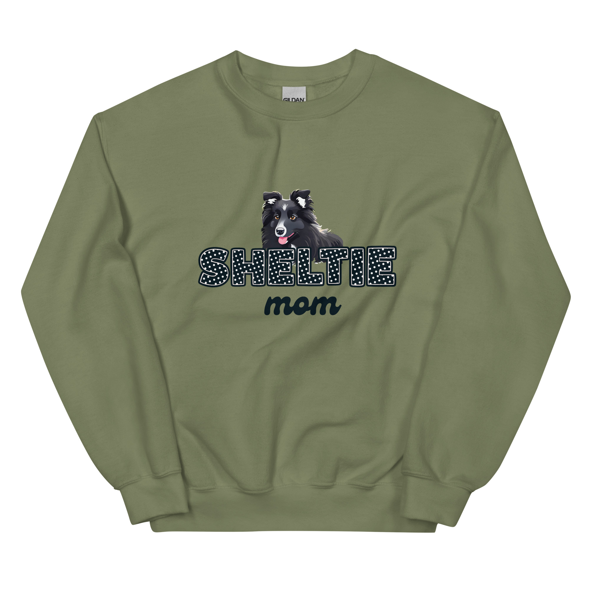 Sheltie Mom Bi Black Sweatshirt - Image 5